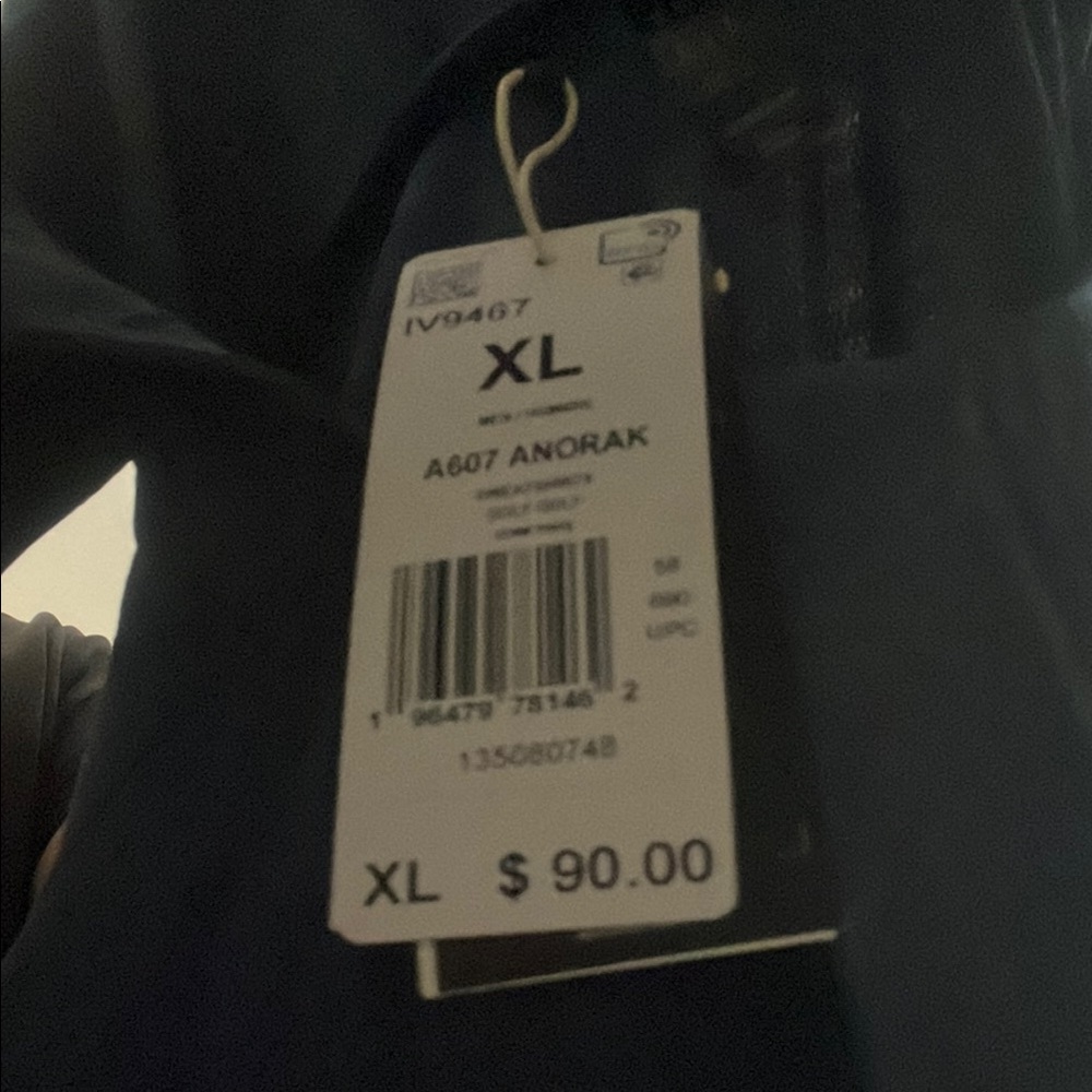 adidas XL Anorak Raincoat - Dark Blue